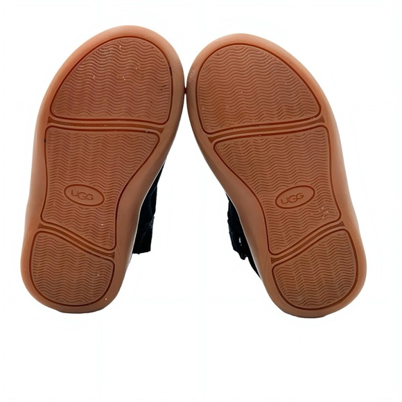 UGG Toddler Winter Boots Keelan II Black Suede Ugg plush Wool Hook & Loop Size 5 - Picture 7 of 10